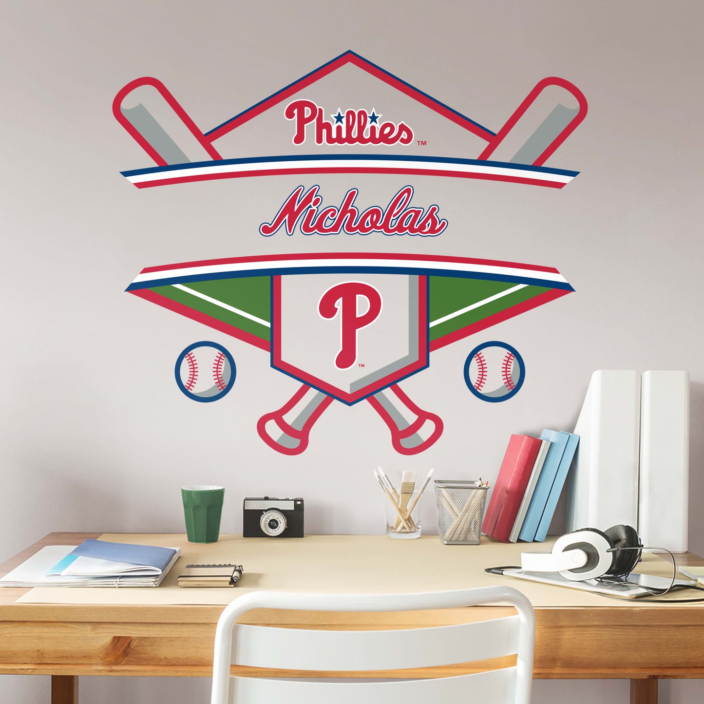 Philadelphia Phillies: Personalized Name - Officially Licensed MLB Transfer Decal