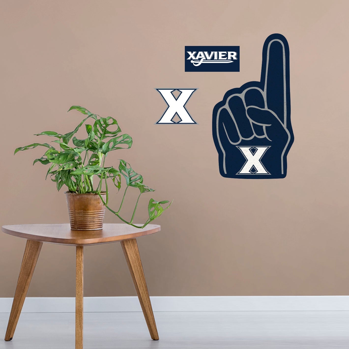 Xavier Musketeers: Foam Finger - Officially Licensed NCAA Removable Adhesive Decal