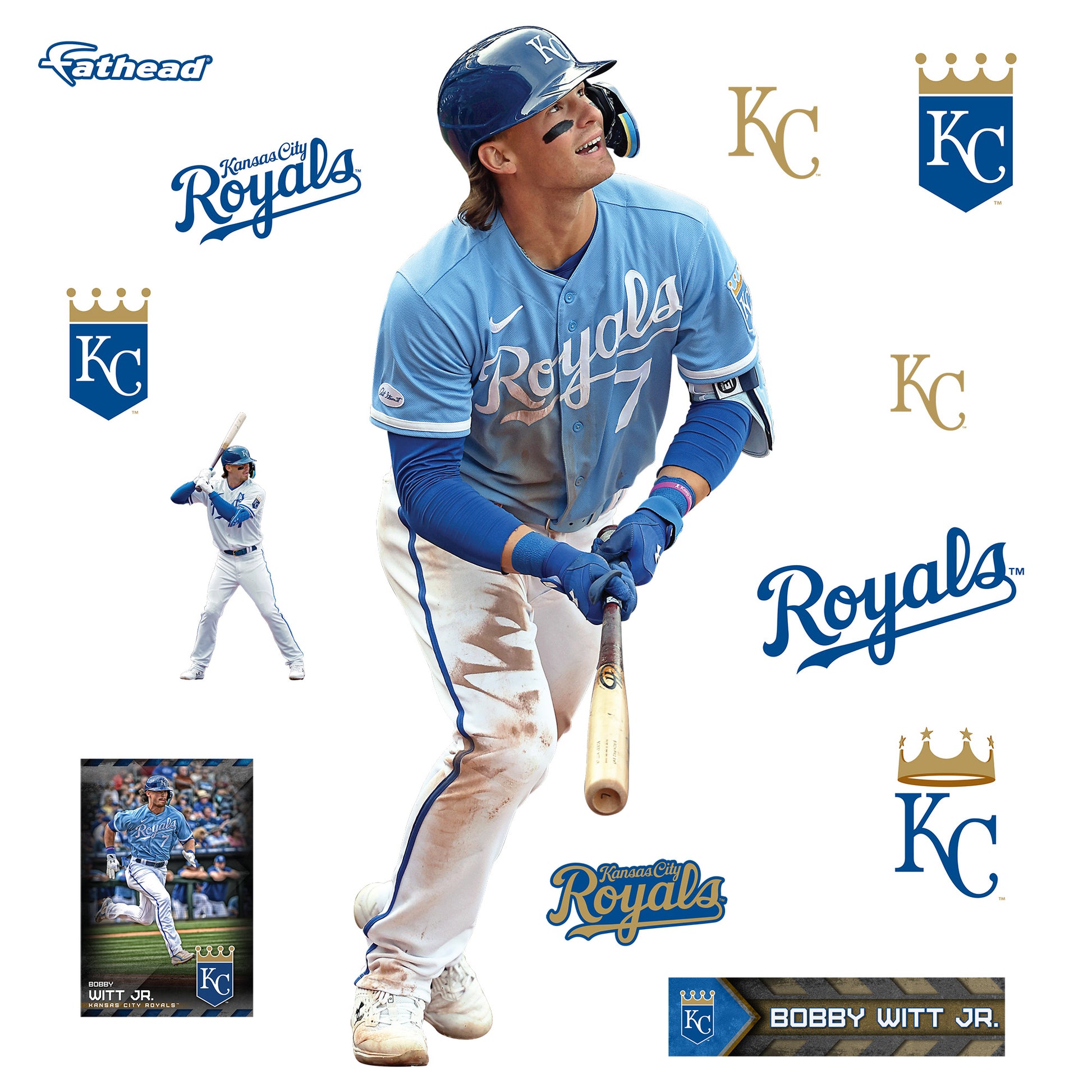Kansas City Royals: Bobby Witt Jr. 2023 Fielding - Officially Licensed MLB  Removable Adhesive Decal