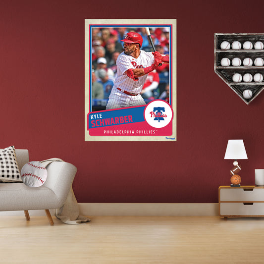 Philadelphia Phillies: Kyle Schwarber  Poster        - Officially Licensed MLB Removable     Adhesive Decal