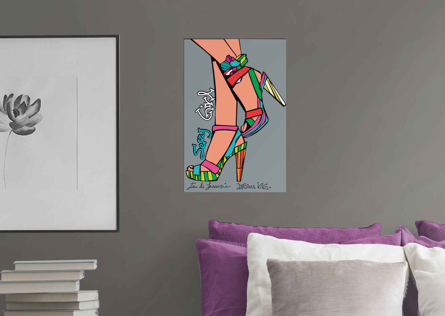 Dream Big Art:  Nice Shoes Mural        - Officially Licensed Juan de Lascurain Removable Wall   Adhesive Decal