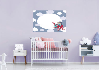 Nursery: Planes Monkey Dry Erase        -   Removable Wall   Adhesive Decal