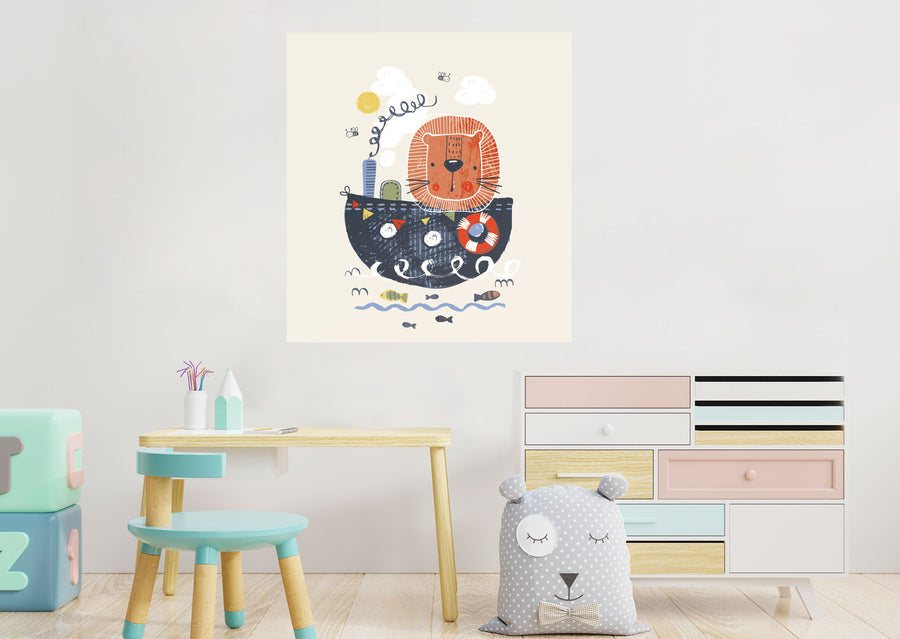 Nursery:  Ship Mural        -   Removable Wall   Adhesive Decal