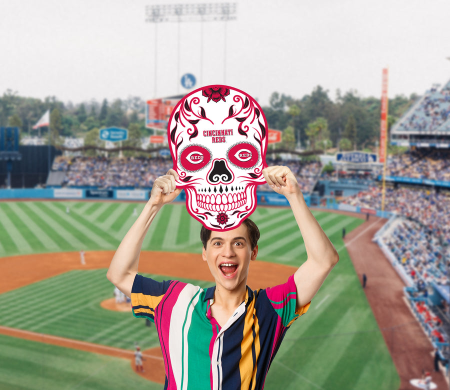Skull - Big Head - Official MLB - Cincinnati Reds - Foam Core Cutout
