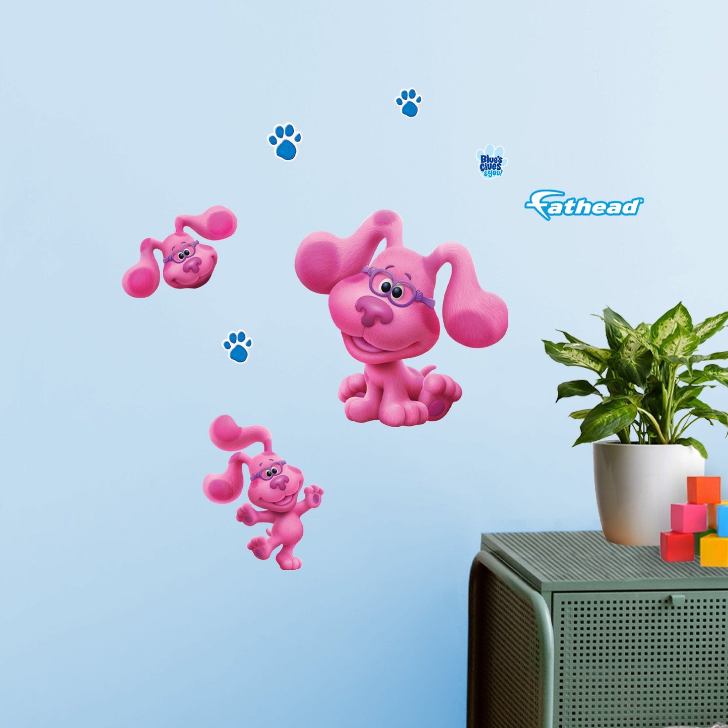 Blue's Clues: Magenta RealBigs - Officially Licensed Nickelodeon Removable Adhesive Decal