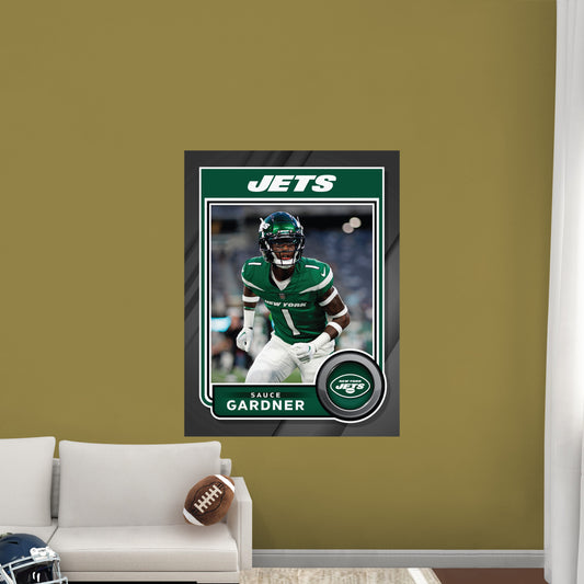 New York Jets: Sauce Gardner 2022 Poster        - Officially Licensed NFL Removable     Adhesive Decal
