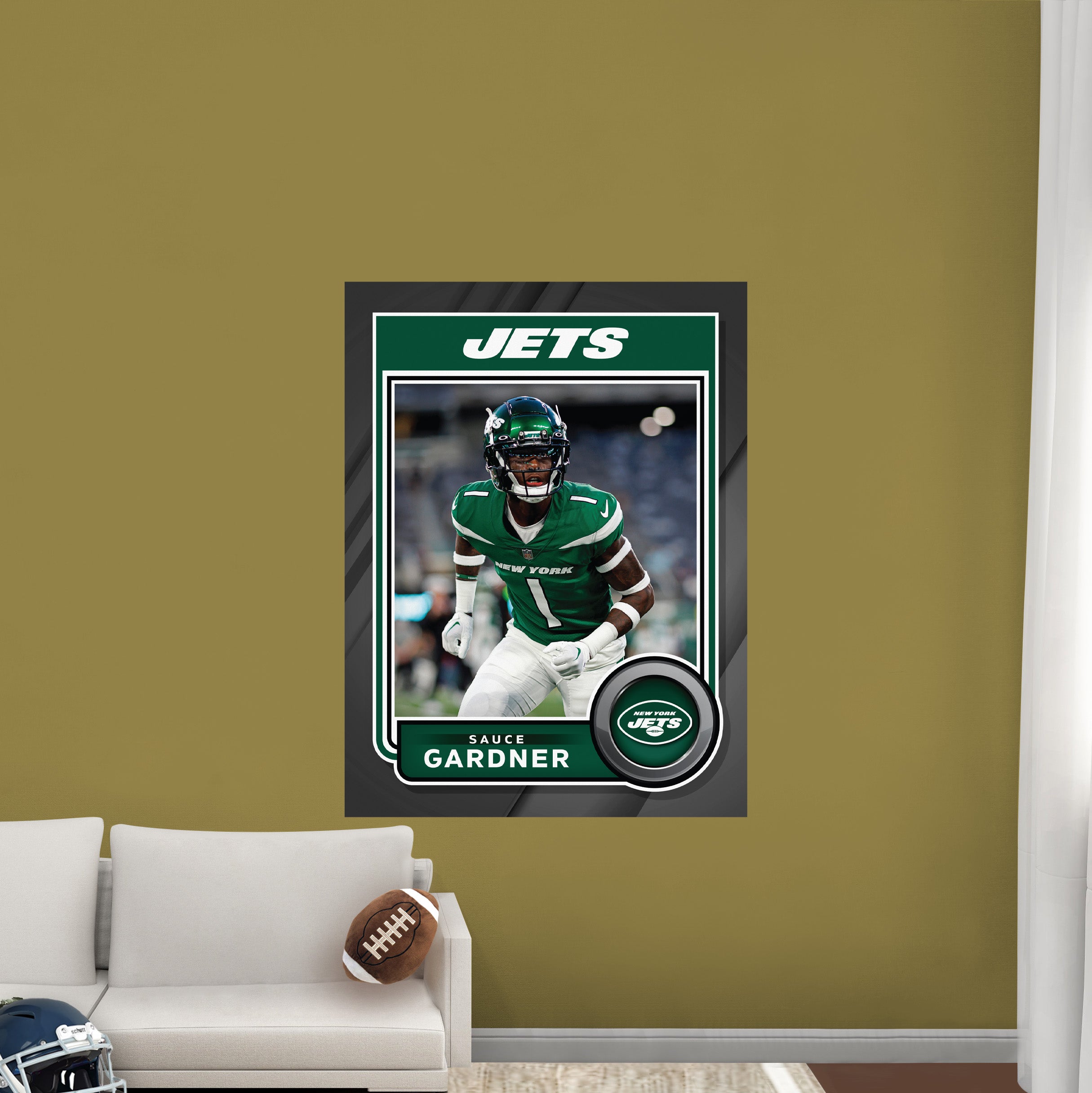 Sauce Gardner signed framed custom jersey New York Jets