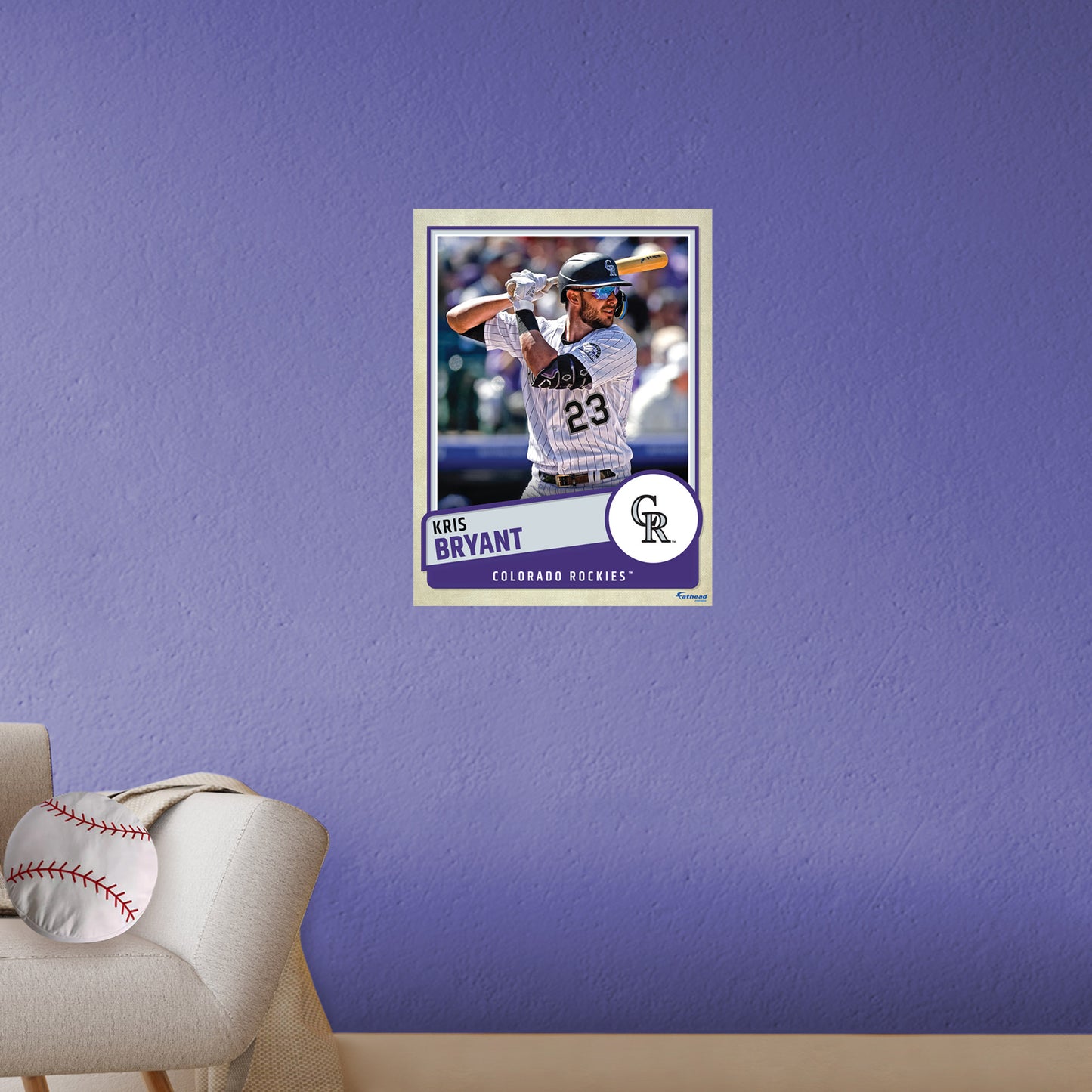 Colorado Rockies: Kris Bryant  Poster        - Officially Licensed MLB Removable     Adhesive Decal