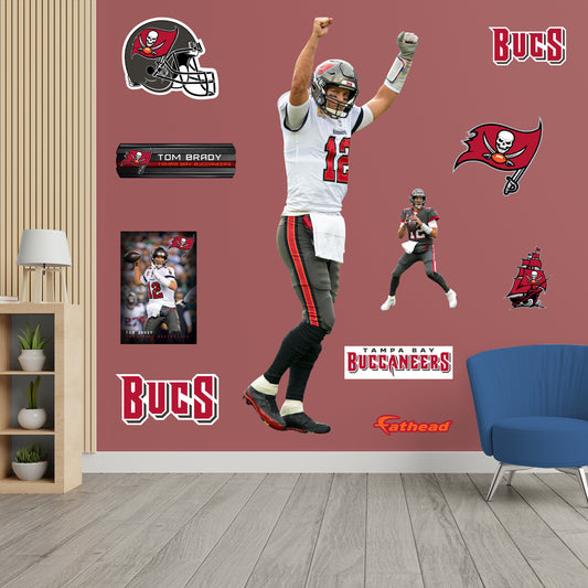 Tampa Bay Buccaneers: Tom Brady Winner        - Officially Licensed NFL Removable     Adhesive Decal
