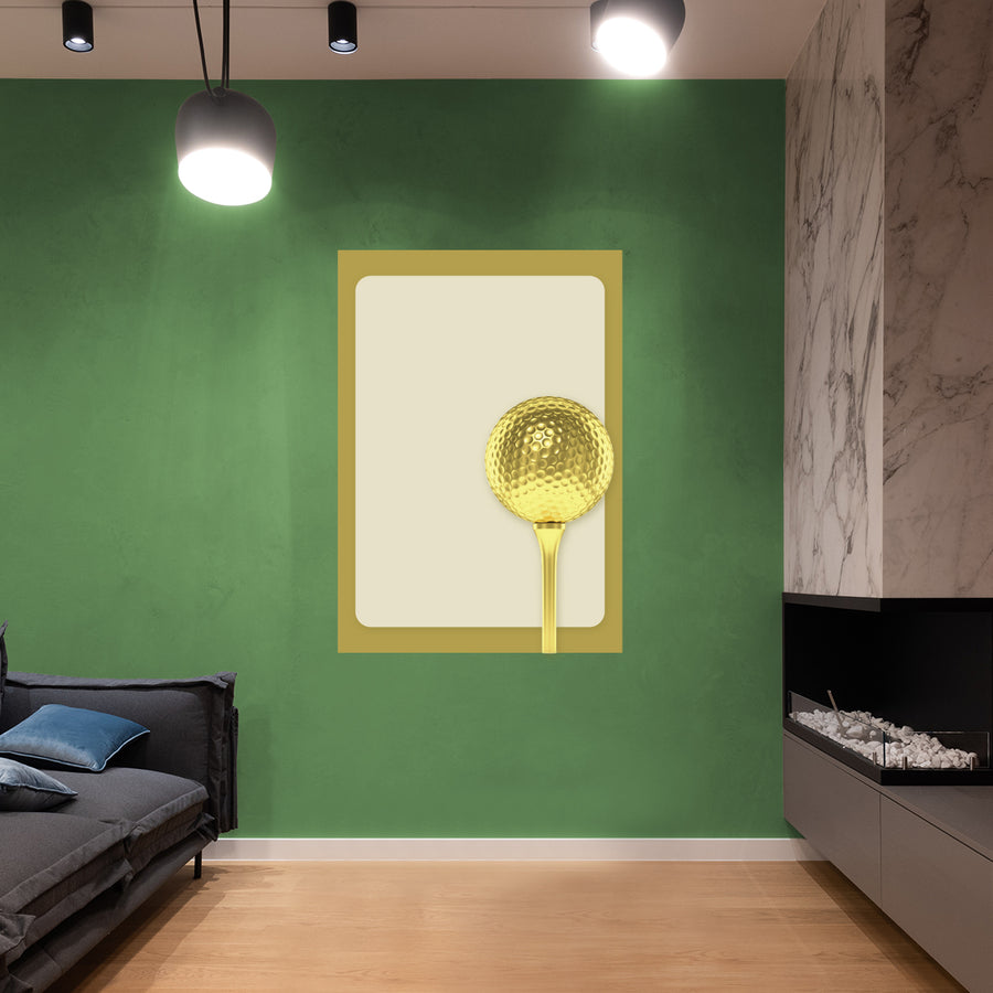 Golf: Golden Dry Erase - Removable Adhesive Decal