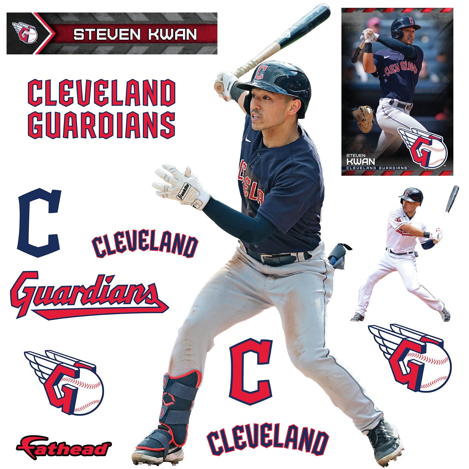 Steven Kwan Cleveland Guardians Indians Signed Autographed 8x10 Photo