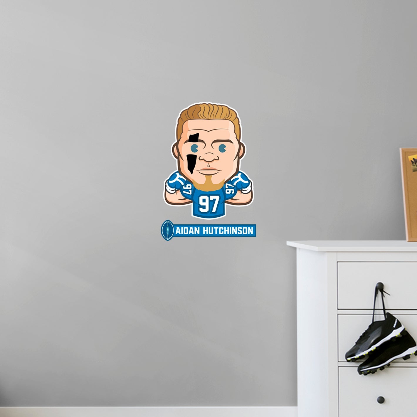 Detroit Lions: Aidan Hutchinson Emoji - Officially Licensed NFLPA Removable Adhesive Decal