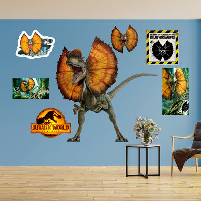 Jurassic World Dominion: Dilophosaurus RealBig        - Officially Licensed NBC Universal Removable     Adhesive Decal
