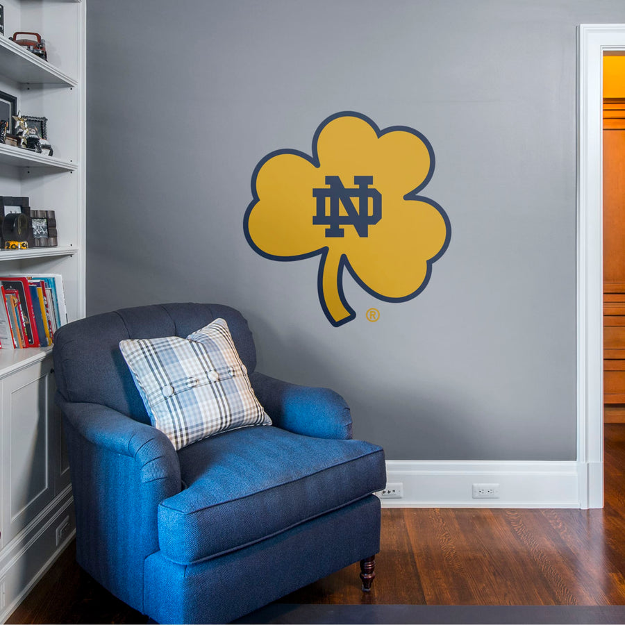 ND Shamrock Logo - RealBig Collection - Official NCAA - Notre Dame Fighting Irish - Reusable Vinyl Wall Decals