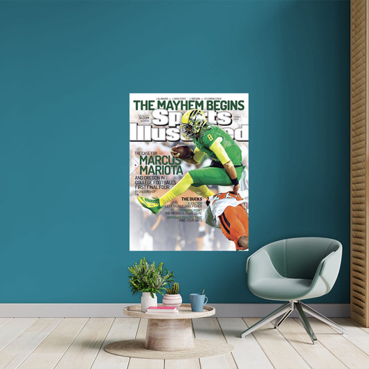 Oregon Ducks: Marcus Mariota December 2014 Sports Illustrated Cover        - Officially Licensed NCAA Removable     Adhesive Decal