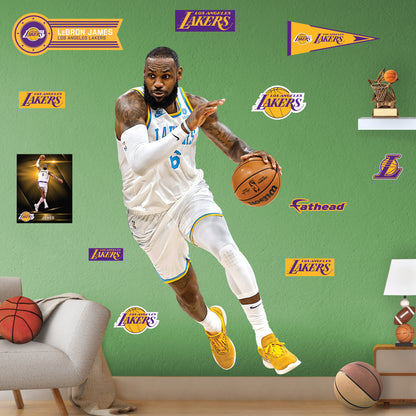 Los Angeles Lakers: LeBron James 2022 Classic Jersey        - Officially Licensed NBA Removable     Adhesive Decal