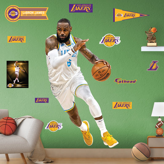 Los Angeles Lakers: LeBron James  Classic Jersey        - Officially Licensed NBA Removable     Adhesive Decal