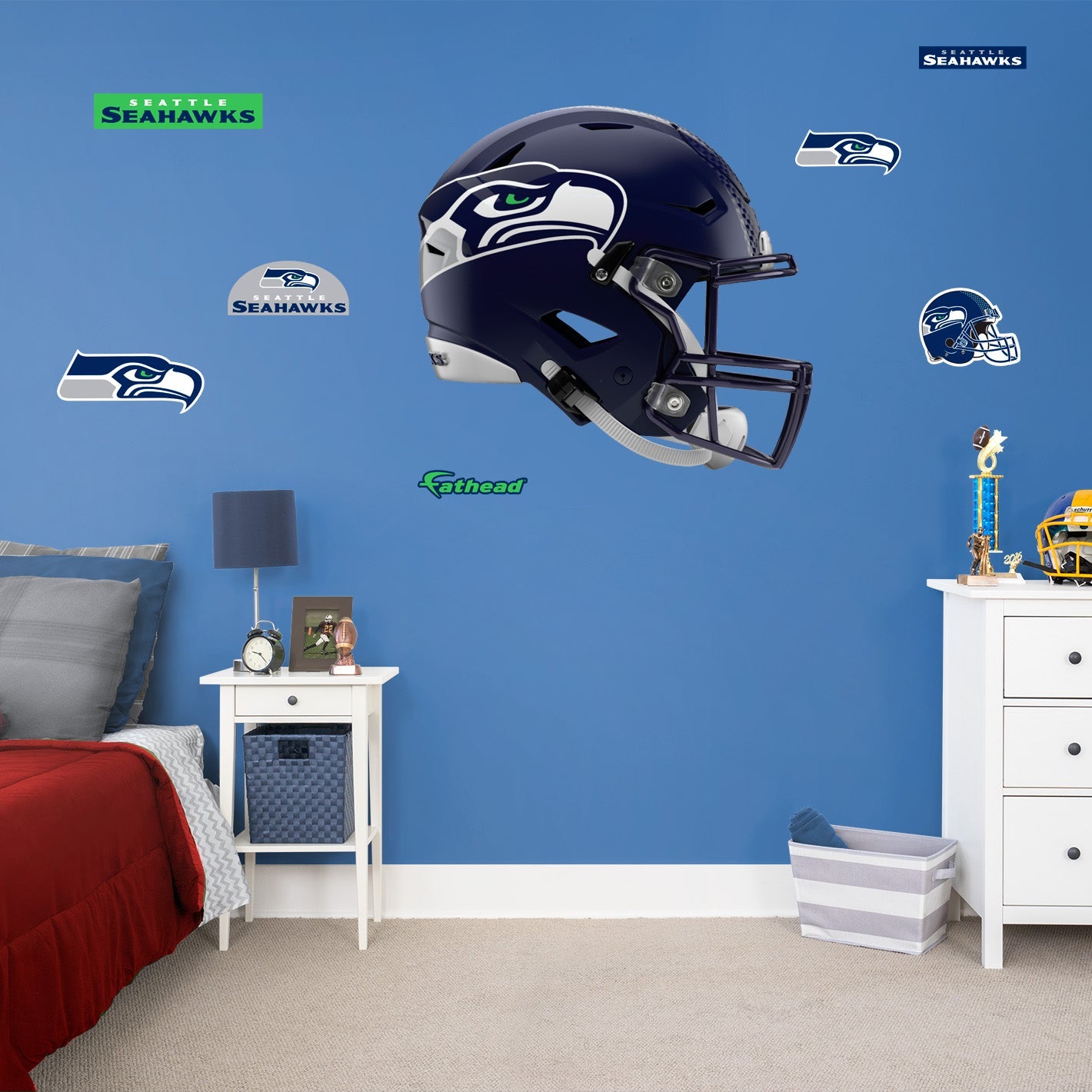 Seattle Seahawks: Helmet - Officially Licensed NFL Removable Adhesive Decal