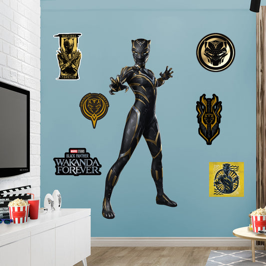 Black Panther Wakanda Forever: Black Panther RealBig        - Officially Licensed Marvel Removable     Adhesive Decal