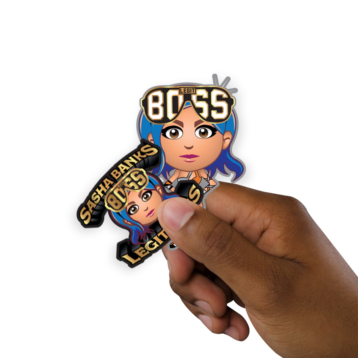 Sheet of 5 -Sasha Banks Minis - Officially Licensed WWE Removable Adhesive Decal